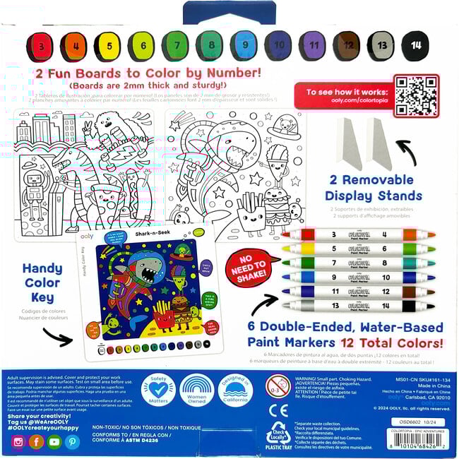 Colortopia Color By Number Paint Marker Kit - Epic Adventures - Arts & Crafts - 3