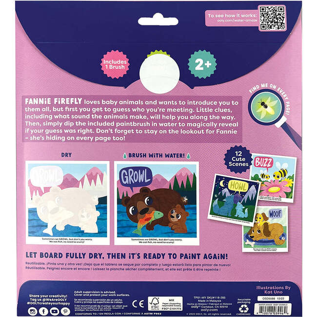 Water Amaze Water Reveal Boards, Baby Animals (Set of 13)