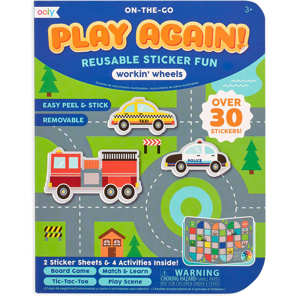 Play Again! Mini On-The-Go Activity Kit, Working Wheels - Stickers - 1