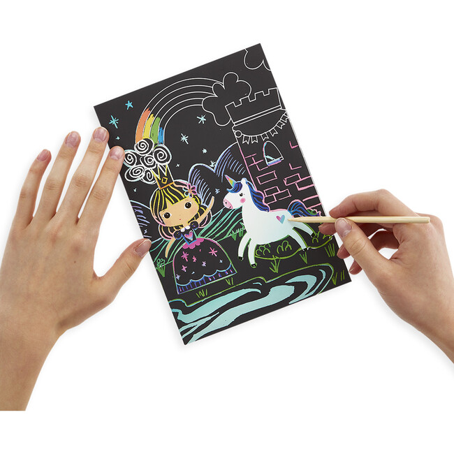 Scratch & Scribble Art Kit, Princess Garden (Set of 10)