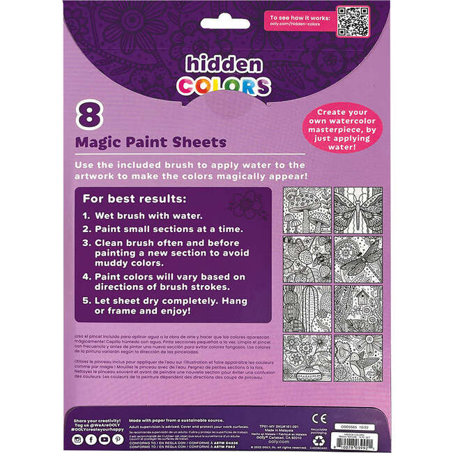 Hidden Colors Magic Paint Sheets, Magic Nature (Set of 9)