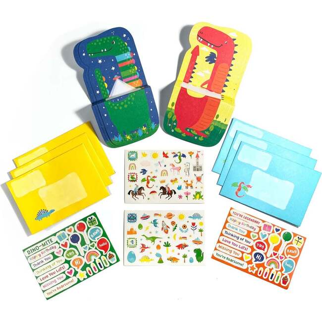 Tiny Tada! Note Cards Set Dino & Dragons