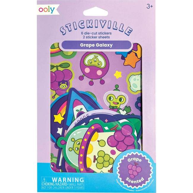 Stickiville Stickers: Galaxy Grapes - Scented (2 Sheets & 6 Die-Cut)
(Paper) - Stickers - 1