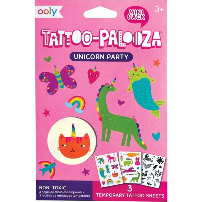 Mini Temporary Tattoos -  Unicorn Party