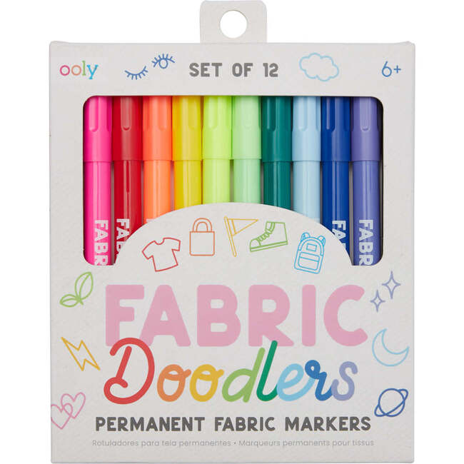 Fabric Doodlers Markers - Set of 12