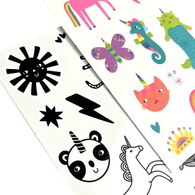 Mini Temporary Tattoos - Unicorn Party - Stickers - 4
