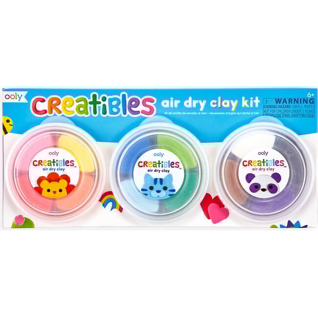 Creatibles Air Dry Clay Kit, Set of 12 - Coloring - 1