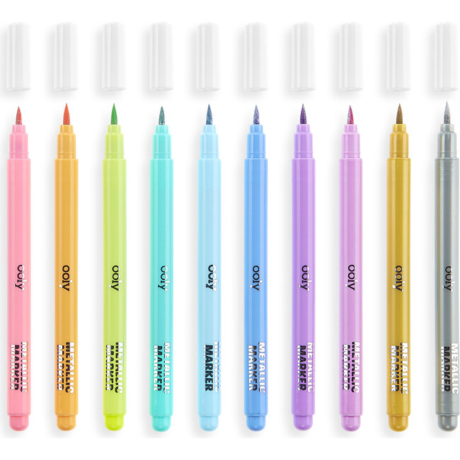 Color Lustre Metallic Brush Markers - Coloring - 2