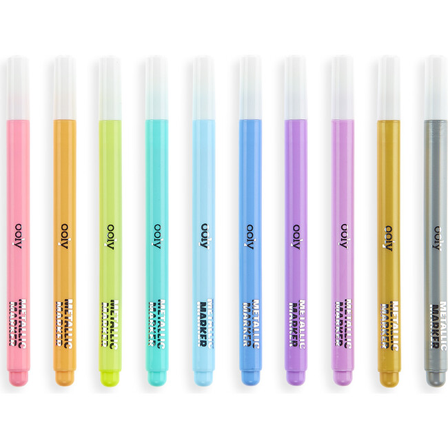 Color Lustre Metallic Brush Markers - Coloring - 3