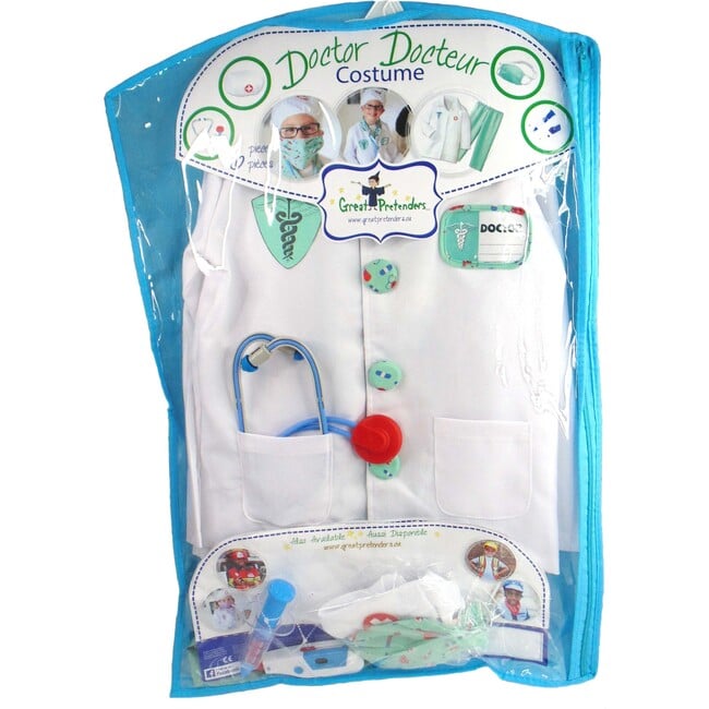 Green Doctor Set, Includes 6 Accessories - Costumes - 6