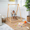 Spruce - Baby and Toddler Foldable Wooden Swing Set, Blue Wave - Developmental Toys - 1 - thumbnail