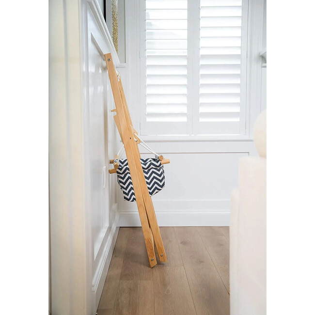 Spruce - Baby and Toddler Foldable Wooden Swing Set, Blue Wave - Developmental Toys - 3