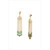 Verdant Whisper Tassels Earrings, Gold & Green - Earrings - 1 - thumbnail