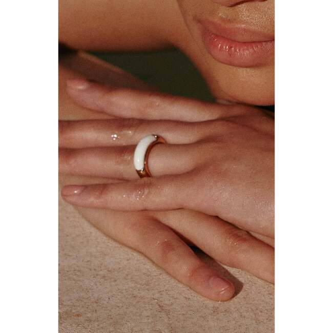 Time Ripples Ring, White & Gold