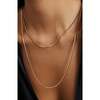 Whispers Chain Necklace, Gold - Necklaces - 3 - thumbnail