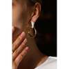 Uraeus Earrings, White & Gold - Earrings - 3 - thumbnail