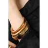 Wide Gladiatorl Minimalist Bracelet, Gold - Bracelets - 3 - thumbnail