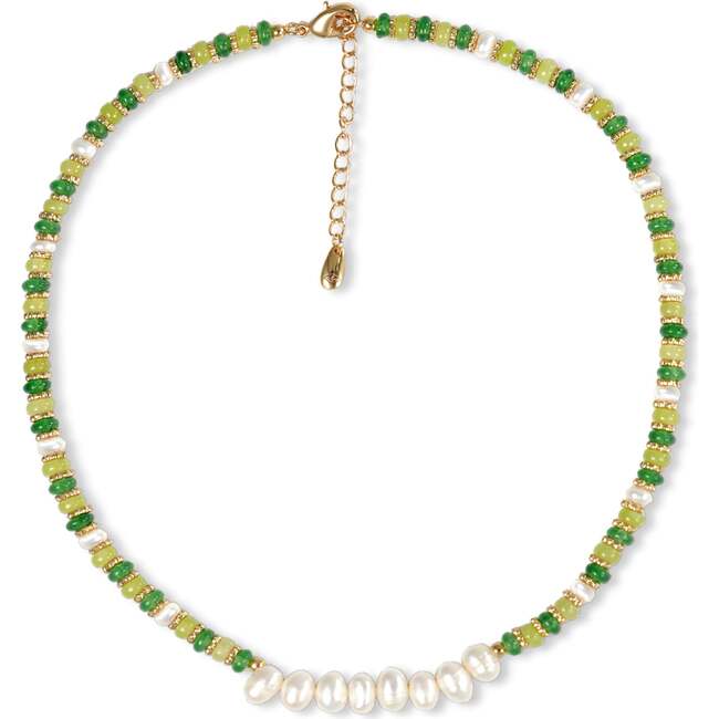 Thetis Necklace, Green & White