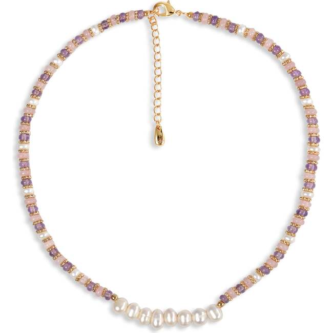 Thetis Necklace, Purple & White