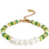 Thetis Bracelet, Green & White - Bracelets - 1 - thumbnail