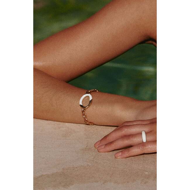 Time Ripples Barcelet, White & Gold