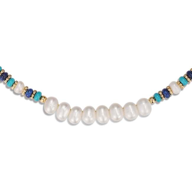 Thetis Necklace, Blue & White