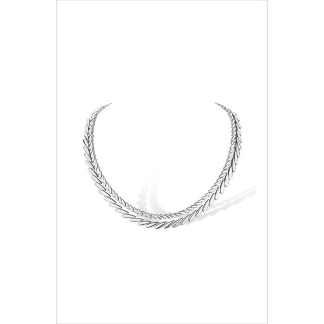 Tassels Necklace, Silver