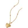 Shell Love Necklace, Gold - Necklaces - 1 - thumbnail
