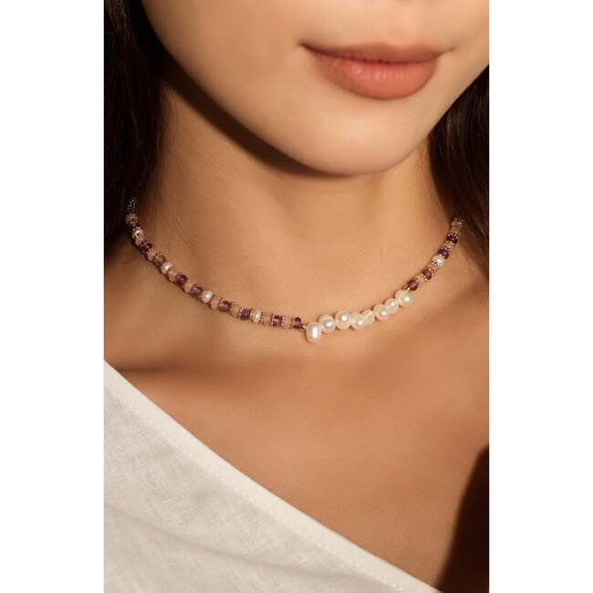 Thetis Necklace, Purple & White - Necklaces - 3