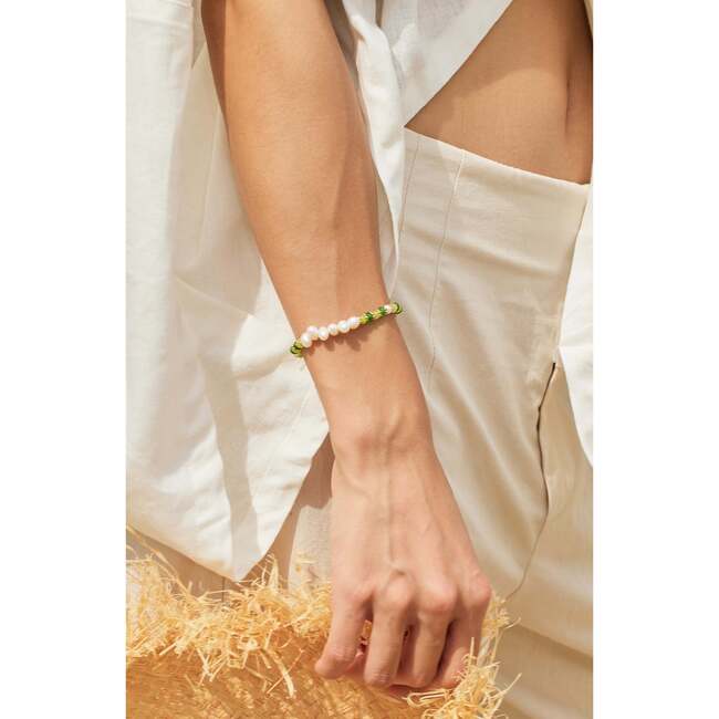 Thetis Bracelet, Green & White - Bracelets - 3