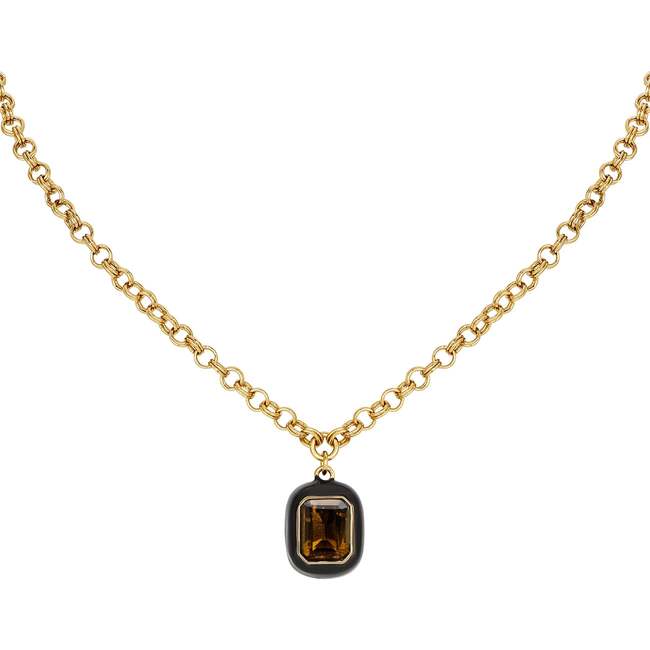 Roman Night Pendant, Brown & Gold