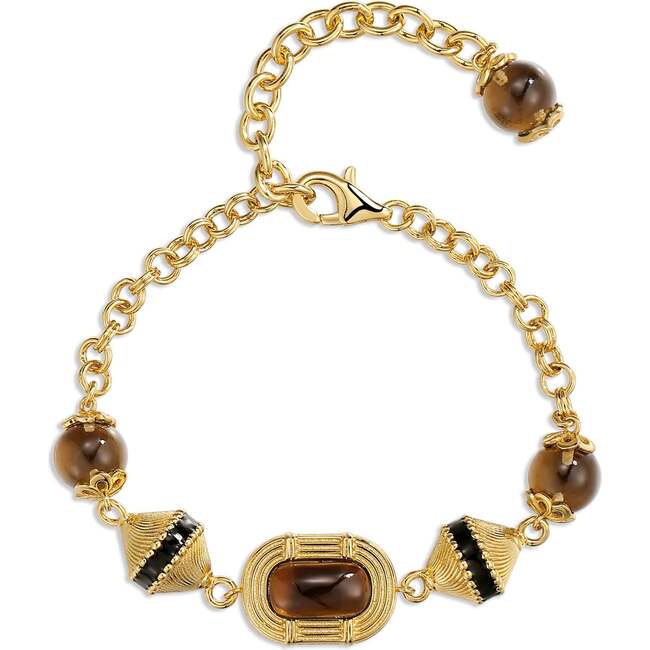 Roman Night Bracelet, Brown & Gold