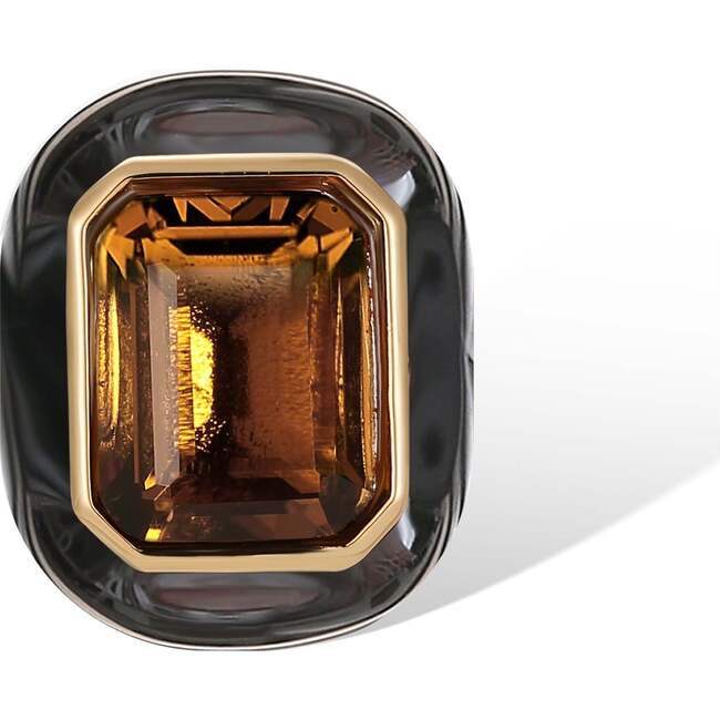 Roman Night Ear Studs, Brown & Black