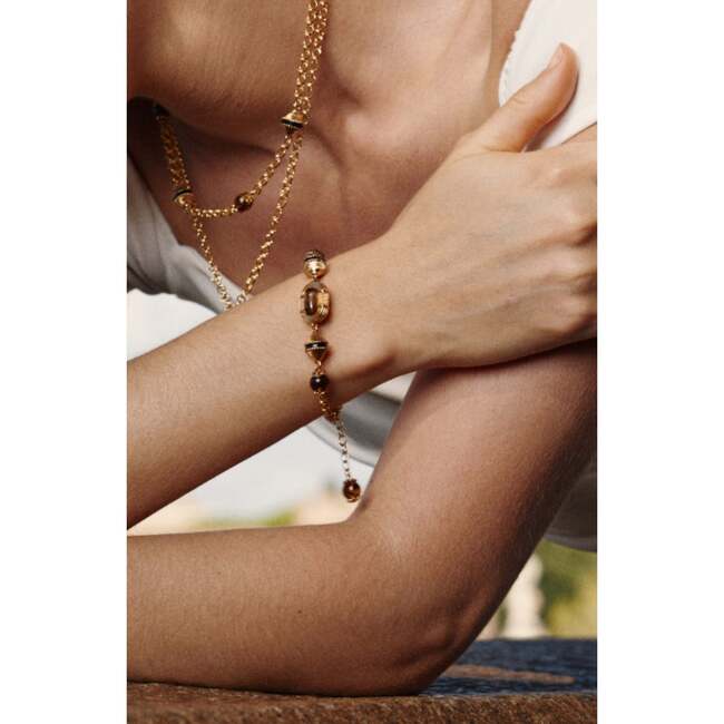 Roman Night Bracelet, Brown & Gold