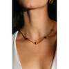 Roman Night Necklace, Brown & Gold - Necklaces - 3 - thumbnail