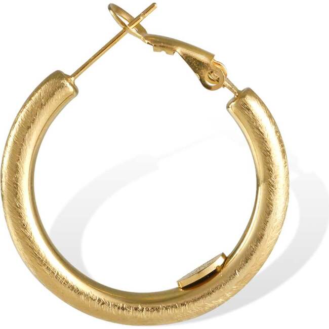 Retro Small Hoop Earrings, Gold