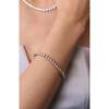 Roman Dusk Tennis Bracelet, Crystal Clear & Gold - Bracelets - 2 - thumbnail