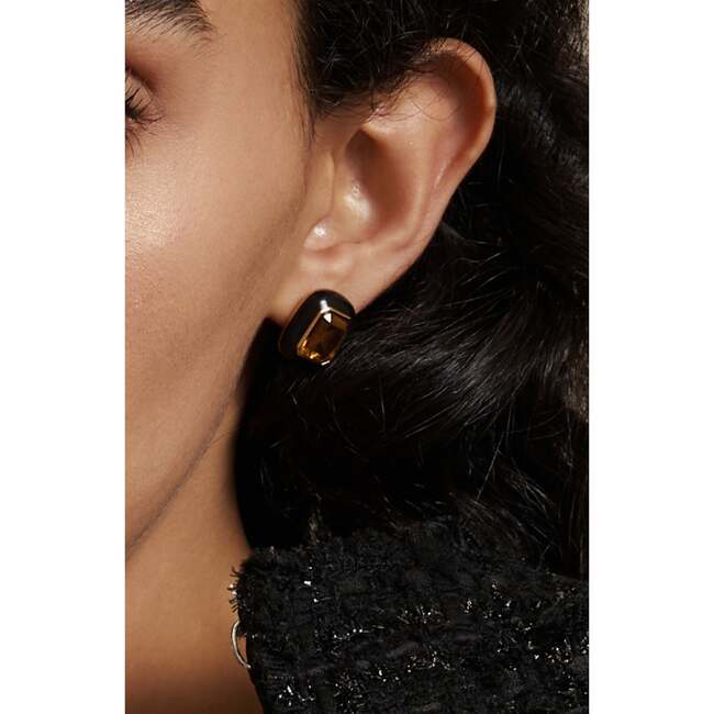 Roman Night Ear Studs, Brown & Black - Earrings - 3
