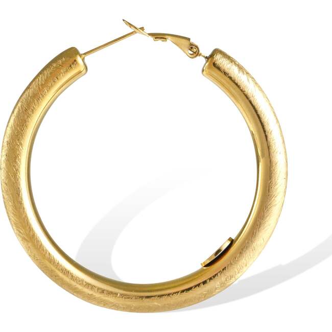 Retro Large Hoop Earrings, Gold