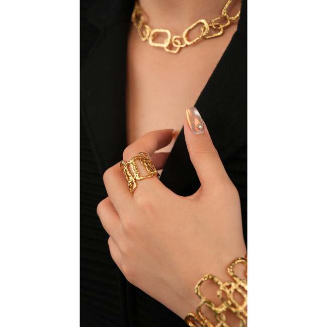 Roman Arc , Golden Ring, Gold - Rings - 3