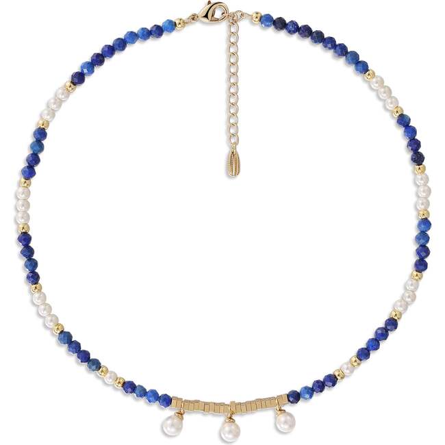 Poseidon NecklaceBlue & , White & Gold