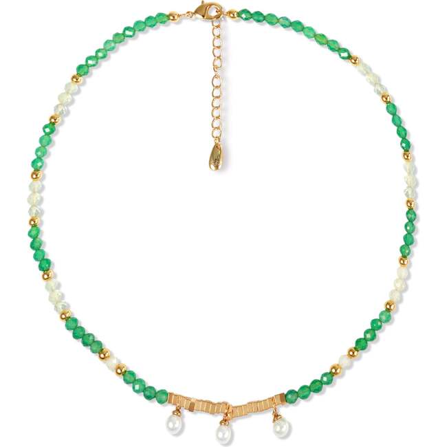 Poseidon NecklaceGreen & , White & Gold