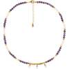 Poseidon Necklace, Purple & White & Gold - Necklaces - 1 - thumbnail