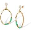 Poseidon EarringsGreen & , White & Gold - Earrings - 1 - thumbnail