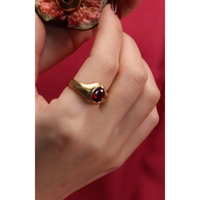 Red Fig Ring, Red & Gold