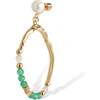 Poseidon EarringsGreen & , White & Gold - Earrings - 2 - thumbnail