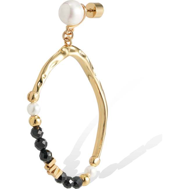 Poseidon EarringsBlack & , White & Gold