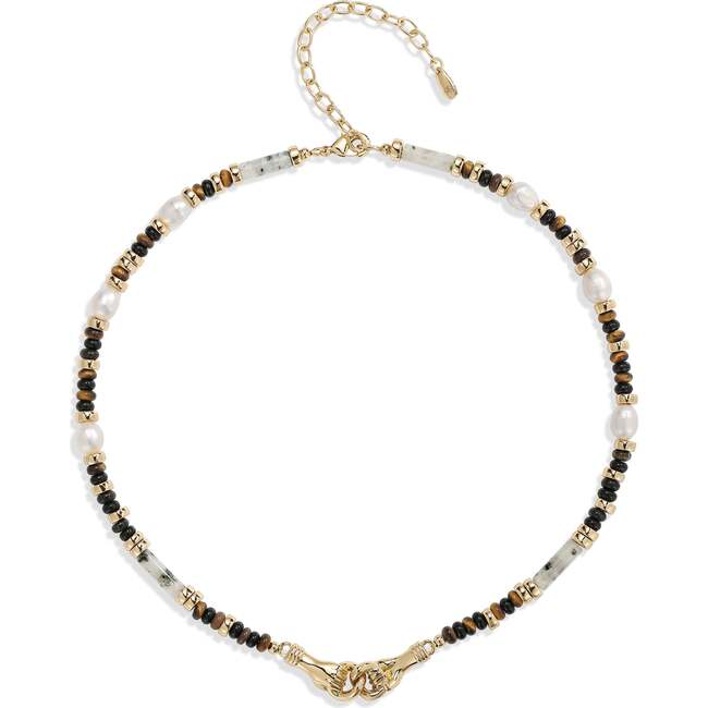 Palms NecklaceBrown & , White & Gold