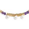 Poseidon Bracelet, Purple & White & Gold - Bracelets - 2 - thumbnail