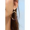 Poseidon Earrings, Purple & White & Gold - Earrings - 3 - thumbnail
